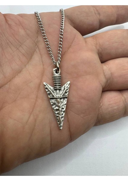 Spearpoint – Mızrak Uçlu Unisex Kolye (Metal Zincirli)