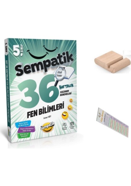 5. Sınıf Sempatik Fen 36 Haftalık Kazanım Denemeleri 2025-2026 + Telefon Tutucu + Çözüm Ayracı