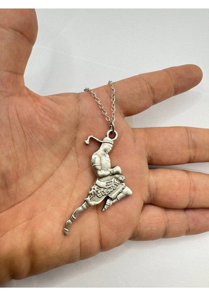 Yüksek Darbe – Kick Boks Desen Unisex Kolye (Metal Zincirli)