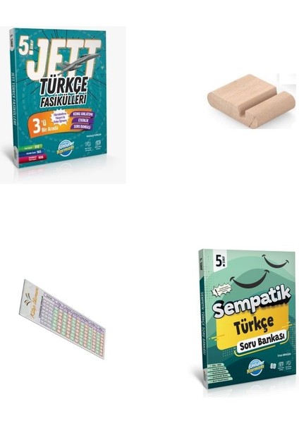 5. Sınıf Jet Türkçe Fasikülleri + Sempatik Soru Bankası 2025-2026 + Telefon Tutucu + Çözüm Ayracı