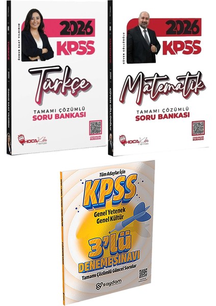 2026 Kpss Türkçe Matematik Tamamı Çözümlü Soru Bankası - 3 Deneme