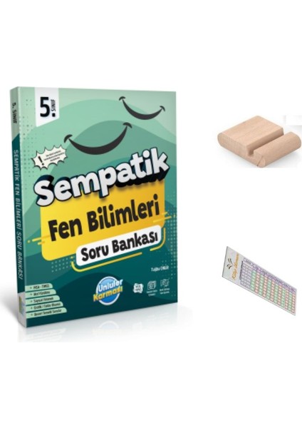 5. Sınıf Sempatik Fen Bilimleri Soru Bankası 2025-2026 + Telefon Tutucu + Çözüm Ayracı