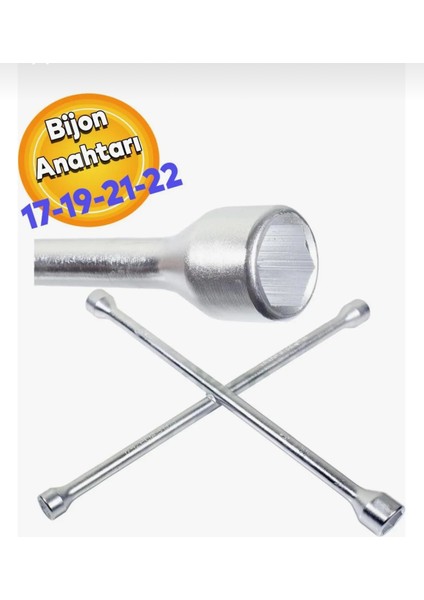 Istavroz Tip 4'lü Bijon Anahtarı 17X19X21X22 mm