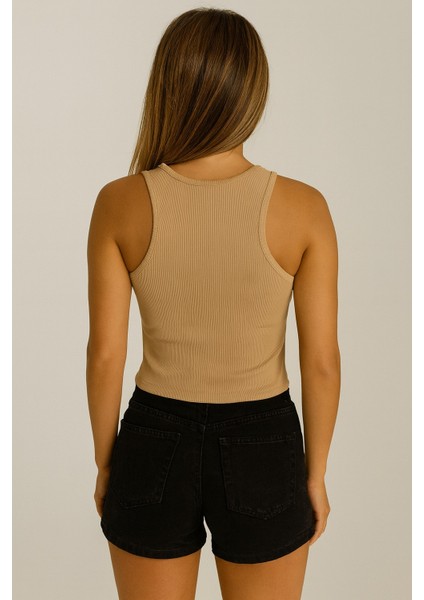 Fitilli Halter Yaka Kadın Crop Atlet fırsatları