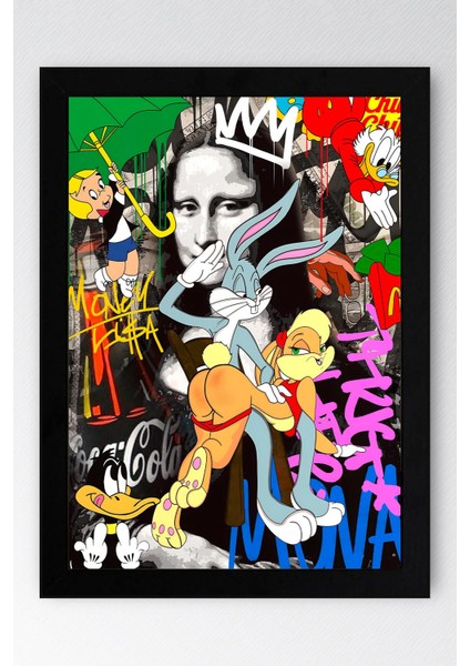 Bugs Bunny Honey Bunny Çerçeveli Tablo - Print Money Serisi Poster Tablo fiyatları