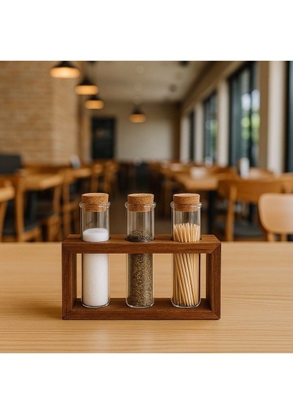 Tube Serisi Masaüstü Dekoratif Vazo, Cam Tüplü Vazo, Dekoratif Tüplü Vazo, Baharatlık