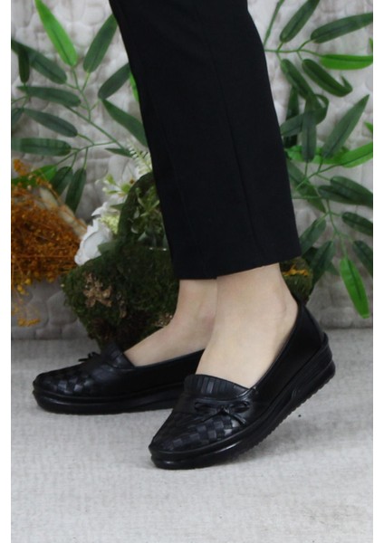 Safir 1292 Siyah Ortopedik Anne Ayakkabısı Klasik Ayakkabı Kadın Günlük Ayakkabı modelleri