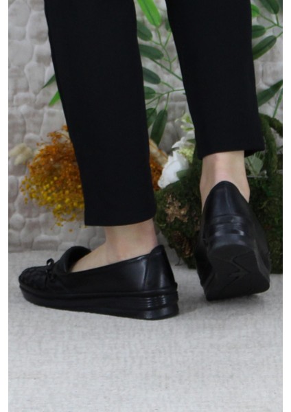 Safir 1292 Siyah Ortopedik Anne Ayakkabısı Klasik Ayakkabı Kadın Günlük Ayakkabı fırsatları