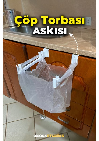 Mutfak Dolapları için Çöp Torbası Askısı
