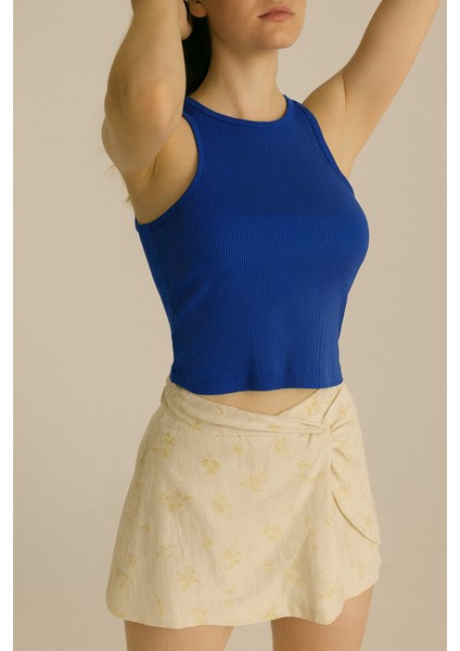 Fitilli Halter Yaka Kadın Crop Atlet fiyatları