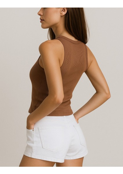 Fitilli Halter Yaka Kadın Crop Atlet fiyatları