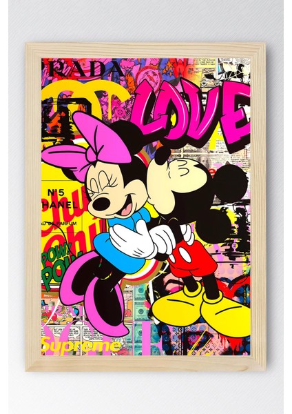 Minnie Mouse Mickey Mouse Çerçeveli Tablo - Print Money Serisi Poster Tablo fiyatları