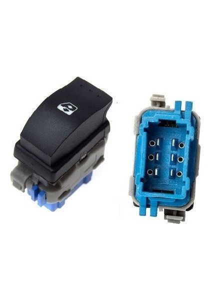 SAGEM-500128 - Cam Açma Düğmesi Ön Sağ Tekli Mavi Kangoo Iıı Master Iıı 10> / Duster / Movano B 10>