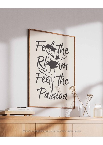 Feel The Rhythm, Feel The Passion – Minimalist Çizim & Tipografi Poster fırsatları