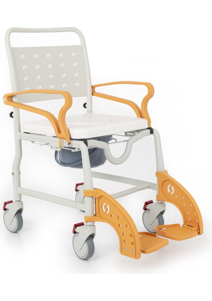 DM-8088C Soft Banyo ve Tuvalet Sandalyesi (Turuncu)