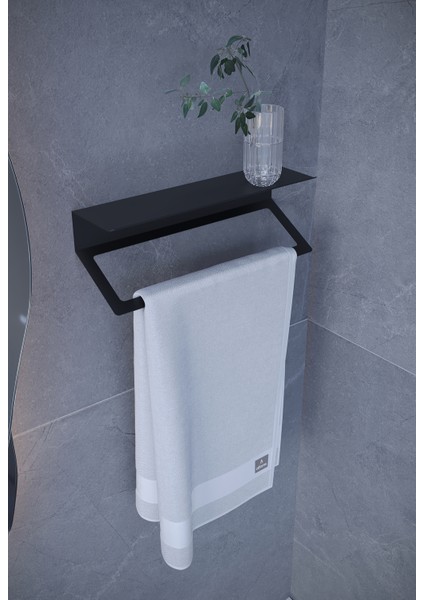 Modern 3’lü Set | Raflı Tuvalet Kağıtlığı, Havlu Askılığı, Rulo Kağıt Havlu Askılığı + Fön Makinesi Tutucu | Paslanmaz, Yüksek Taşıma Kapasiteli