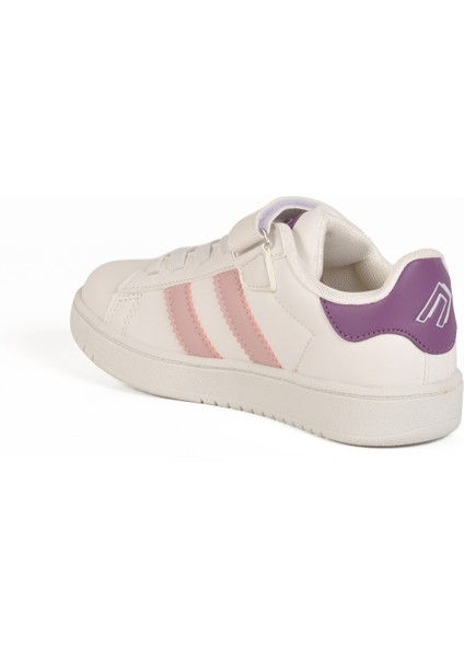 Beyaz Pudra Cırtlı Kız Çocuk Sneaker fırsatları