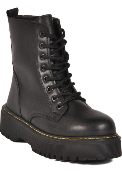 Siyah Bağcıklı Fermuarlı Kadın Bot modelleri