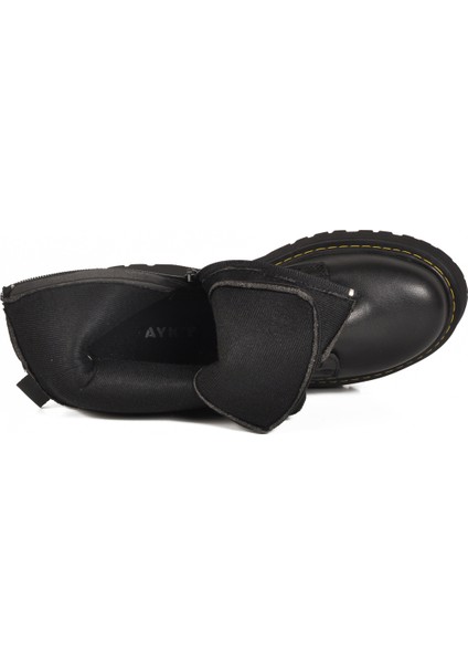 Siyah Bağcıklı Fermuarlı Kadın Bot fırsatları