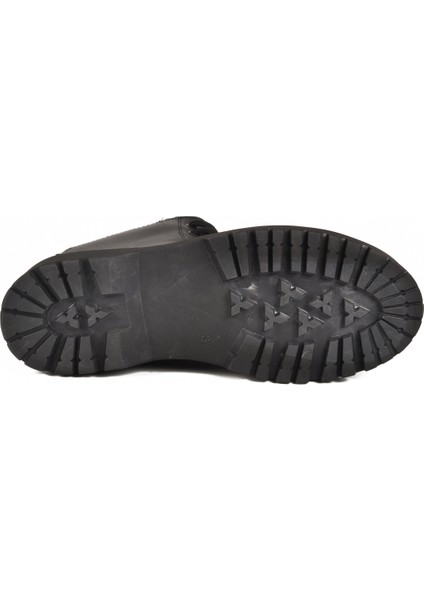 Siyah Bağcıklı Fermuarlı Kadın Bot indirimleri