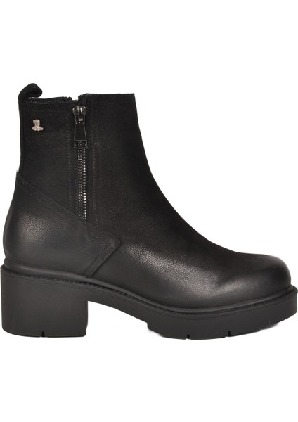 Siyah Nubuk Hakiki Deri Kadın Bot