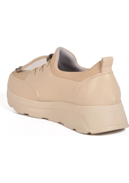 Bej Kilit Bağcıklı Kadın Casual Ayakkabı fırsatları
