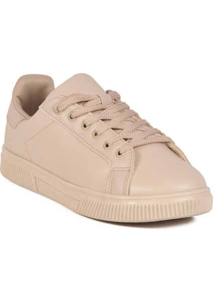 Bej Bağcıklı Kadın Spor Ayakkabı modelleri