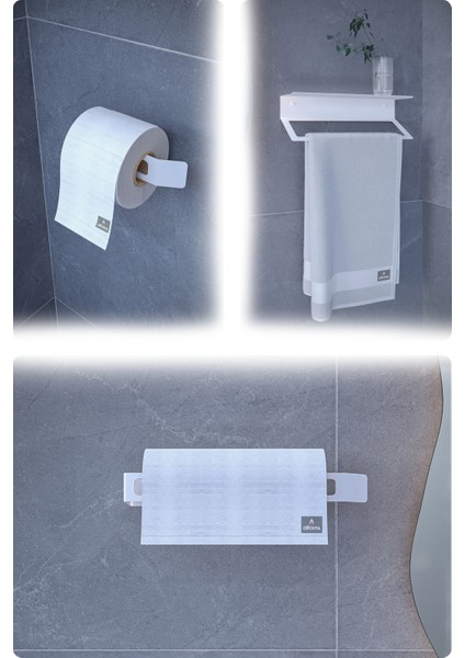 Metal 3’lü Set | Tuvalet Kağıtlık, Havlu Askısı ve Kağıt Havluluk | Paslanmaz, Yüksek Taşıma Kapasiteli, Modern Şık Tasarım