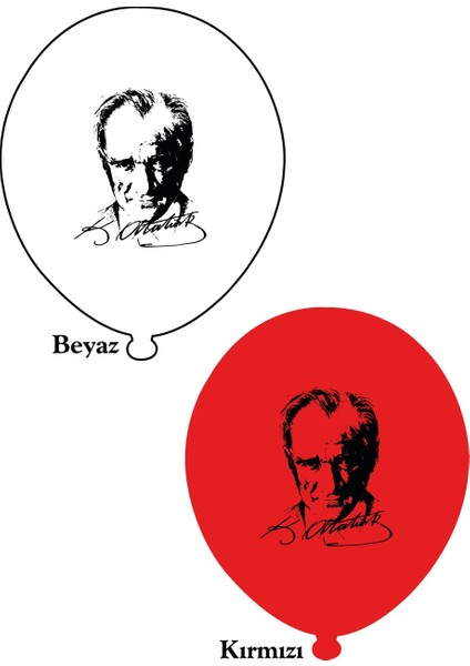 Atom Balon Atatürk Baskılı 100 Pcs modelleri