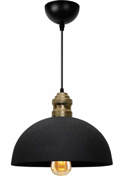 Retro Metal Tekli Sarkıt Avize Siyah | Modern Vintage Tavan Aydınlatması | Salon - Mutfak - Kafe fiyatları