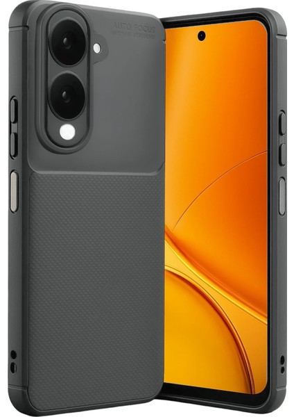 Vivo Y29S Kılıf Karbon Görünümlü Silikon Azn-Carbon