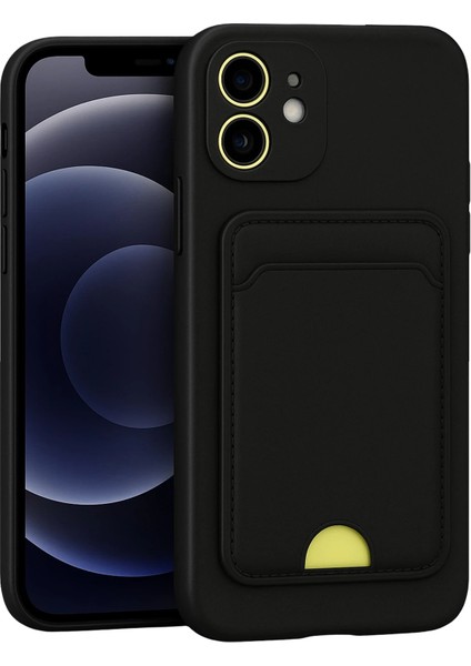 Apple iPhone 11 Kılıf Kartlıklı Soft Silikon Azn-Kelvin