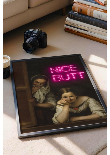 Nice Butt Penceredeki Iki Kadın Çerçeveli Tablo - Wc Tuvalet Için Tablo fiyatları