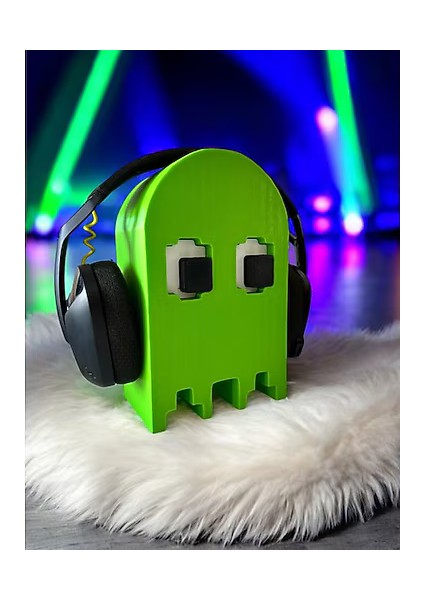 Pacman Dekoratif Masaüstü Kulaklık Standı Kulaklık Tutacağı 20 cm