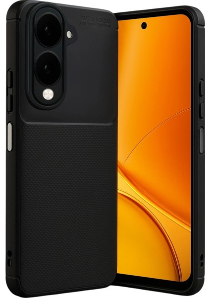 Vivo Y29S Kılıf Karbon Görünümlü Silikon Azn-Carbon