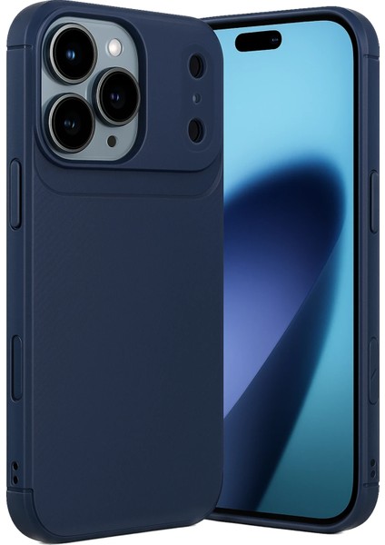 Apple iPhone 17 Pro Kılıf Karbon Görünümlü Silikon Azn-Carbon