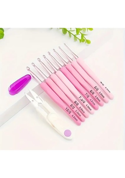 Pembe Çantalı Ergonomik Silikon Tığ Seti (2,5 Mm, 3,0 Mm, 3,5 Mm, 4,0 Mm, 4,5 Mm, 5,0 Mm, 5,5 Mm, 6,0 Mm) indirimleri