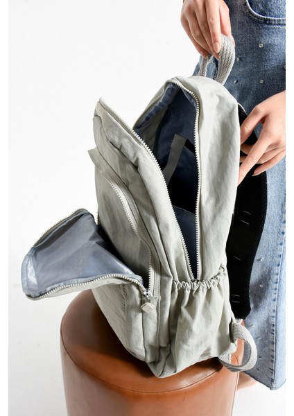 Bolsas Kadın Okul Sırt Çanta Açık Gri 1090 modelleri