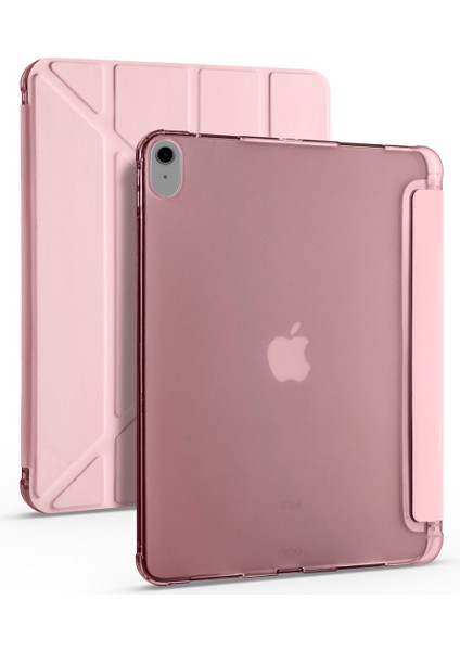 Apple iPad 10. Nesil 2022 10.9” / Apple 11. Nesil A16 2025 11” Uyumlu Kalem Bölmeli Uyku Modlu Akıllı Tri Folding Kılıf