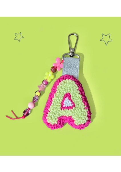 A Harf Punch Anahtarlık ve Çanta Süsü