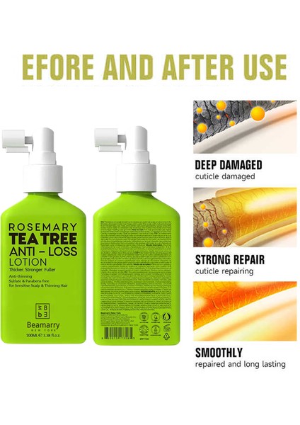 Dökülme Karşıtı & Saç Kalınlaştırıcı Tonik Biberiye & Tea Tree Saç Toniği 100 ml fiyatları