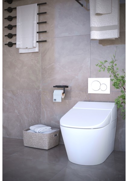 Modern 3’lü Set | Raflı Tuvalet Kağıtlığı, Havlu Askılığı ve Rulo Kağıt Havlu Askılığı | Paslanmaz Metal, Yüksek Taşıma Kapasiteli modelleri