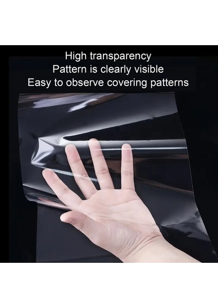 20 Adet Şeffaf Transfer Kağıdı – Kokusuz, Transfer Kağıdı Arası İçin Şeffaf Dövme Şablon Film