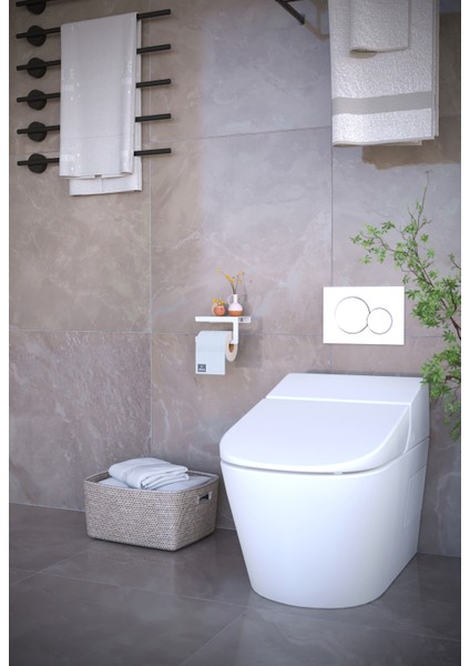 Modern 3’lü Set | Raflı Tuvalet Kağıtlığı, Havlu Askılığı, Rulo Kağıt Havlu Askılığı + Fön Makinesi Tutucu | Paslanmaz, Yüksek Taşıma Kapasiteli modelleri