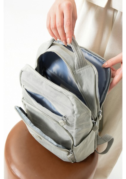 Bolsas Kadın Okul Sırt Çanta Açık Gri 1086 modelleri