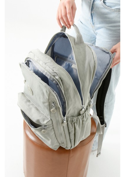 Bolsas Kadın Okul Sırt Çanta Açık Gri 1091 modelleri