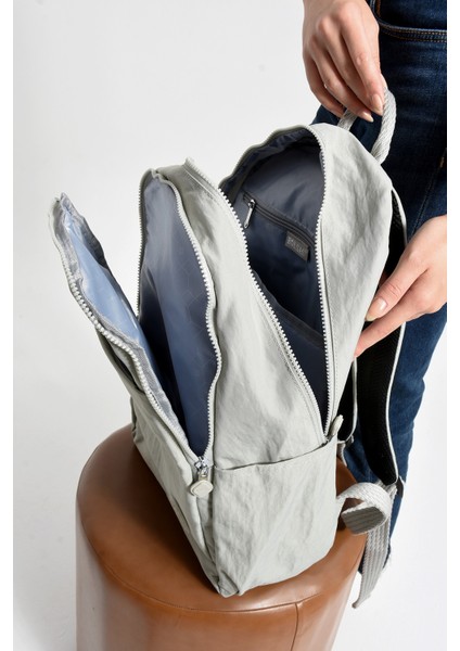 Bolsas Kadın Okul Sırt Çanta Açık Gri 1089 modelleri