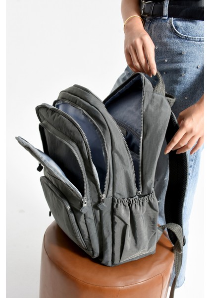 Bolsas Kadın Okul Sırt Çanta Açık Gri 1096 modelleri