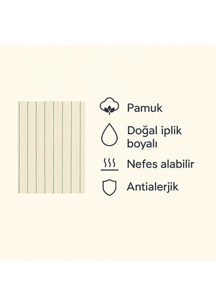 | Purelight | Yıkamalı Iplik Boya Pamuklu Çift Kişilik Nevresim Takımı | 200X220CM | Mint Yeşil