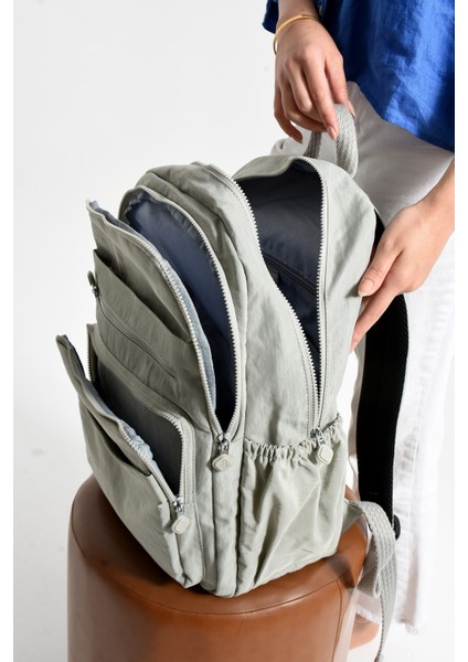Bolsas Kadın Okul Sırt Çanta Açık Gri 1095 modelleri